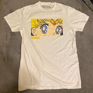 Sailor Moon Short Sleeve Graphic T-Shirt - White